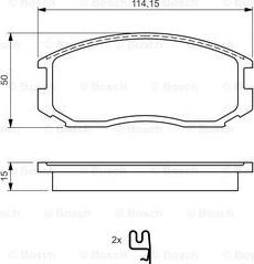 BOSCH 0 986 495 030 - Bremžu uzliku kompl., Disku bremzes ps1.lv