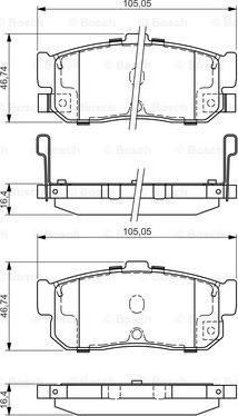 BOSCH 0 986 495 038 - Bremžu uzliku kompl., Disku bremzes ps1.lv