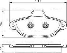 BOSCH 0 986 495 033 - Bremžu uzliku kompl., Disku bremzes ps1.lv