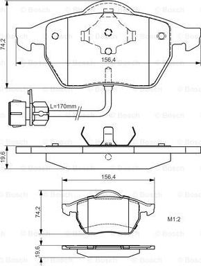 BOSCH 0 986 495 024 - Bremžu uzliku kompl., Disku bremzes ps1.lv