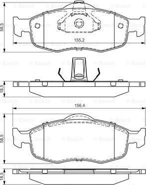 BOSCH 0 986 495 026 - Bremžu uzliku kompl., Disku bremzes ps1.lv