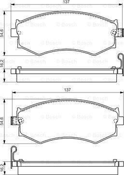 BOSCH 0 986 495 076 - Bremžu uzliku kompl., Disku bremzes ps1.lv