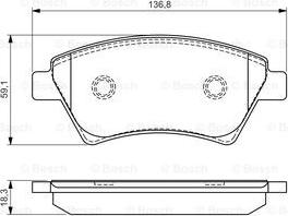 BOSCH 0 986 495 071 - Bremžu uzliku kompl., Disku bremzes ps1.lv