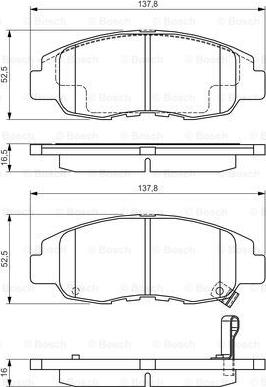 BOSCH 0 986 495 153 - Bremžu uzliku kompl., Disku bremzes ps1.lv