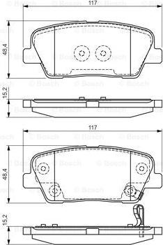 BOSCH 0 986 495 165 - Bremžu uzliku kompl., Disku bremzes ps1.lv