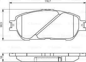 BOSCH 0 986 495 160 - Bremžu uzliku kompl., Disku bremzes ps1.lv