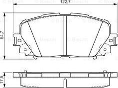 BOSCH 0 986 495 109 - Bremžu uzliku kompl., Disku bremzes ps1.lv