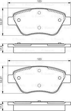 BOSCH 0 986 495 102 - Bremžu uzliku kompl., Disku bremzes ps1.lv