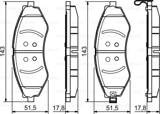 BOSCH 0 986 495 116 - Bremžu uzliku kompl., Disku bremzes ps1.lv