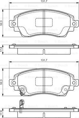 BOSCH 0 986 495 132 - Bremžu uzliku kompl., Disku bremzes ps1.lv