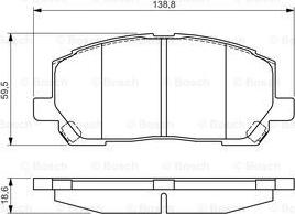 BOSCH 0 986 495 126 - Bremžu uzliku kompl., Disku bremzes ps1.lv