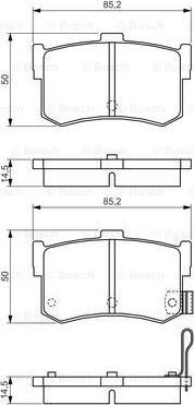 BOSCH 0 986 495 121 - Bremžu uzliku kompl., Disku bremzes ps1.lv