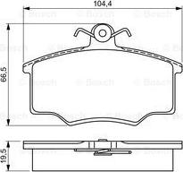 BOSCH 0 986 495 340 - Bremžu uzliku kompl., Disku bremzes ps1.lv