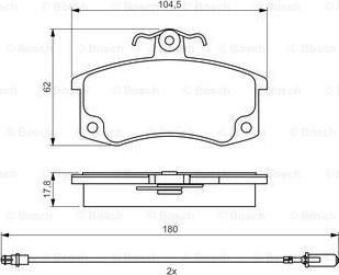 BOSCH 0 986 495 360 - Bremžu uzliku kompl., Disku bremzes ps1.lv