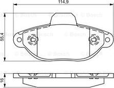 BOSCH 0 986 495 338 - Bremžu uzliku kompl., Disku bremzes ps1.lv