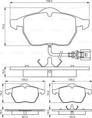 BOSCH 0 986 495 249 - Bremžu uzliku kompl., Disku bremzes ps1.lv