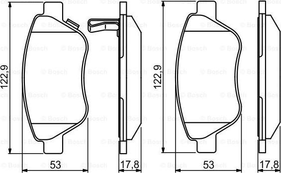 BOSCH 0 986 495 237 - Bremžu uzliku kompl., Disku bremzes ps1.lv