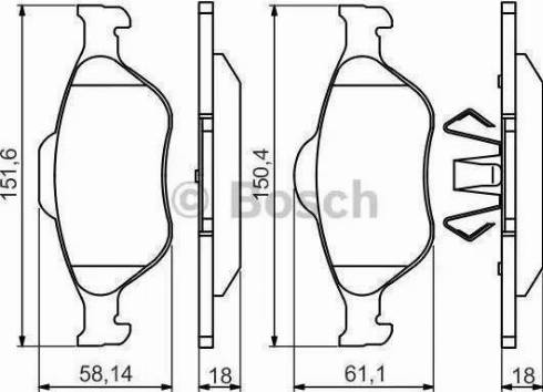 BOSCH 986424558 - Bremžu uzliku kompl., Disku bremzes ps1.lv