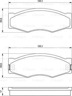 BOSCH 0 986 490 990 - Bremžu uzliku kompl., Disku bremzes ps1.lv