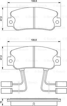 BOSCH 0 986 491 330 - Bremžu uzliku kompl., Disku bremzes ps1.lv