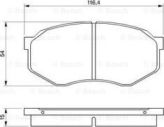 BOSCH 0 986 493 180 - Bremžu uzliku kompl., Disku bremzes ps1.lv