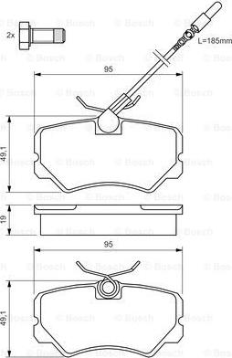 BOSCH 0 986 492 090 - Bremžu uzliku kompl., Disku bremzes ps1.lv