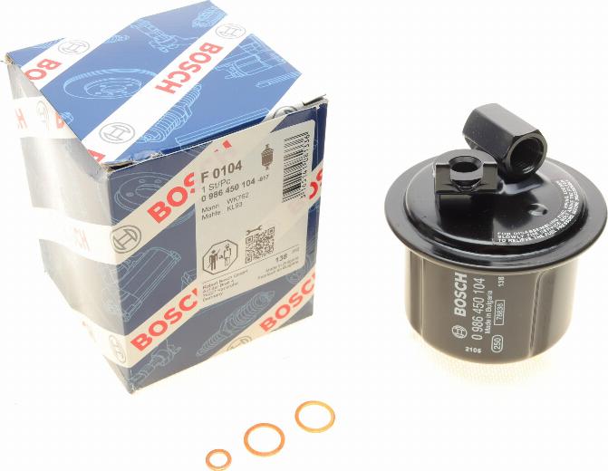 BOSCH 0 986 450 104 - Degvielas filtrs ps1.lv