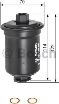 BOSCH 0 986 450 107 - Degvielas filtrs ps1.lv