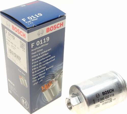 BOSCH 0 986 450 119 - Degvielas filtrs ps1.lv