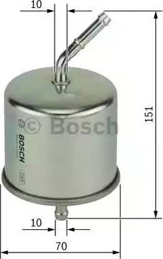 BOSCH 0 986 450 222 - Degvielas filtrs ps1.lv