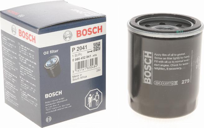 BOSCH 0 986 452 041 - Eļļas filtrs ps1.lv