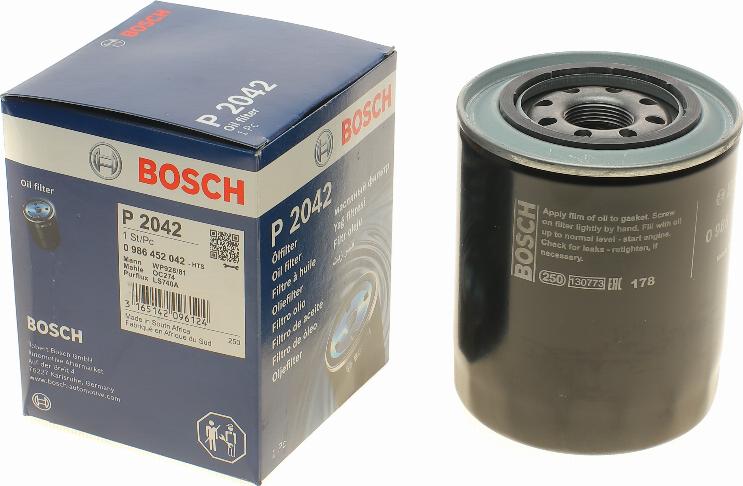 BOSCH 0 986 452 042 - Eļļas filtrs ps1.lv