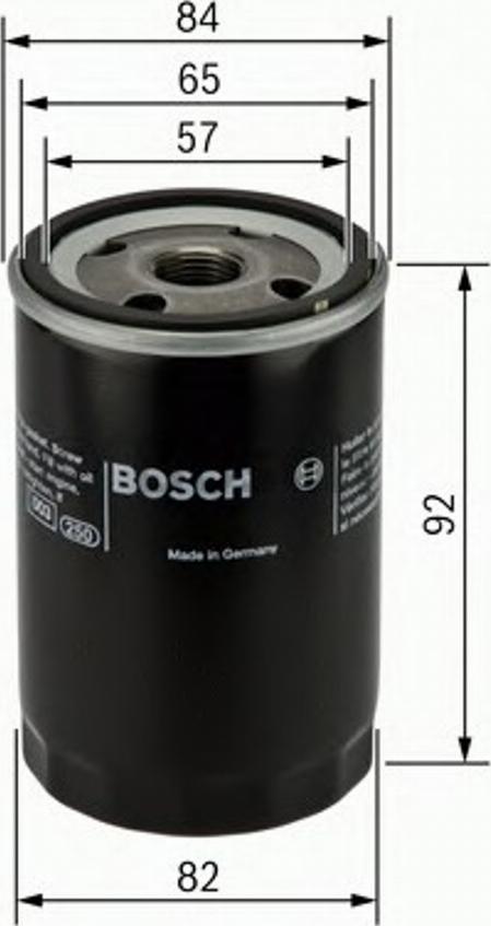 BOSCH 0 986 452 015 - Eļļas filtrs ps1.lv