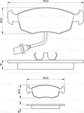 BOSCH 0 986 469 080 - Bremžu uzliku kompl., Disku bremzes ps1.lv