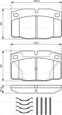 BOSCH 0 986 469 390 - Bremžu uzliku kompl., Disku bremzes ps1.lv