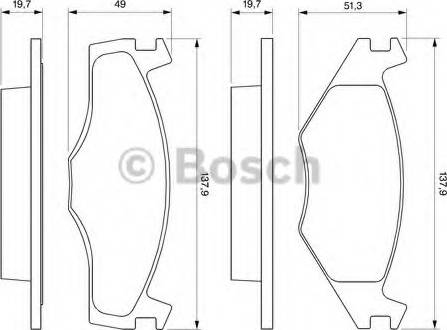 BOSCH 0 986 465 961 - Bremžu uzliku kompl., Disku bremzes ps1.lv