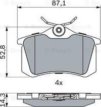 BOSCH 0 986 466 683 - Bremžu uzliku kompl., Disku bremzes ps1.lv