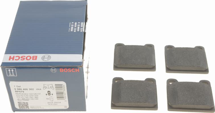 BOSCH 0 986 466 302 - Bremžu uzliku kompl., Disku bremzes ps1.lv