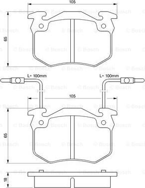 BOSCH 0 986 466 311 - Bremžu uzliku kompl., Disku bremzes ps1.lv