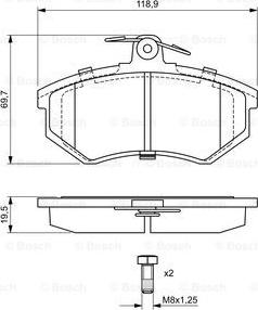 BOSCH 0 986 466 700 - Bremžu uzliku kompl., Disku bremzes ps1.lv