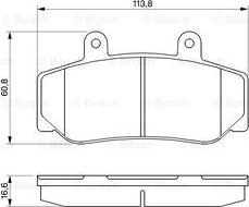 BOSCH 0 986 460 961 - Bremžu uzliku kompl., Disku bremzes ps1.lv