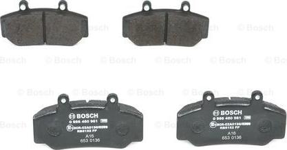 BOSCH 0 986 460 961 - Bremžu uzliku kompl., Disku bremzes ps1.lv