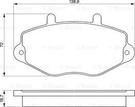 BOSCH 0 986 460 962 - Bremžu uzliku kompl., Disku bremzes ps1.lv