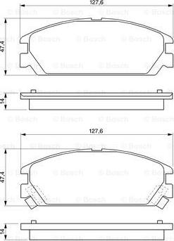 BOSCH 0 986 460 936 - Bremžu uzliku kompl., Disku bremzes ps1.lv