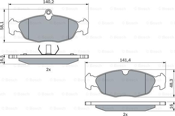 BOSCH 0 986 460 938 - Bremžu uzliku kompl., Disku bremzes ps1.lv