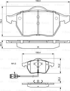 BOSCH 0 986 460 937 - Bremžu uzliku kompl., Disku bremzes ps1.lv