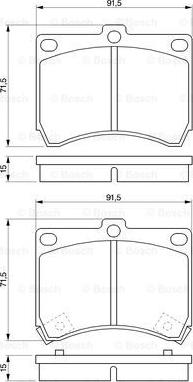 BOSCH 0 986 460 974 - Bremžu uzliku kompl., Disku bremzes ps1.lv