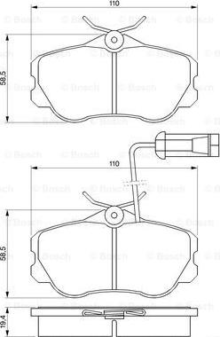 BOSCH 0 986 460 973 - Bremžu uzliku kompl., Disku bremzes ps1.lv