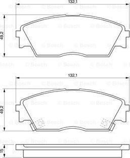 BOSCH 0 986 460 972 - Bremžu uzliku kompl., Disku bremzes ps1.lv