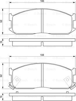 BOSCH 0 986 460 020 - Bremžu uzliku kompl., Disku bremzes ps1.lv